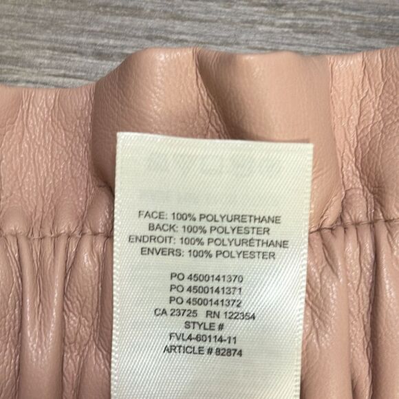 Wilfred By Aritzia Speechless High Waisted Tuscany Rose Vegan Leather Shorts 2 - Picture 10 of 10